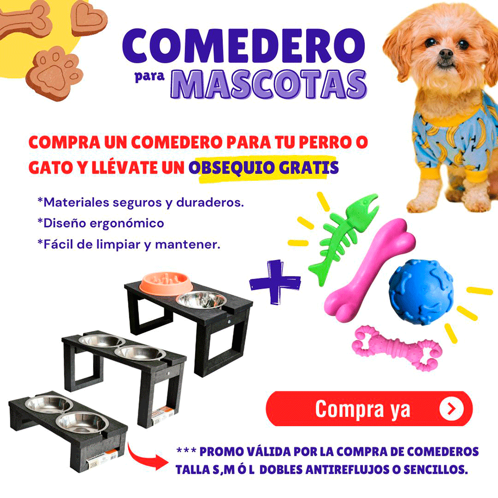 Comedero para mascotas medianas