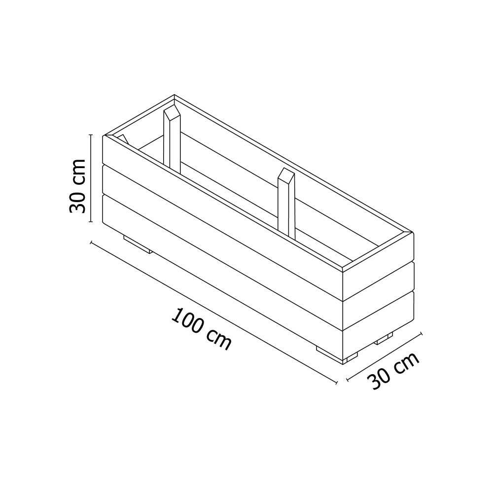 Materas Jardineras Ficus 100x30x30 cm