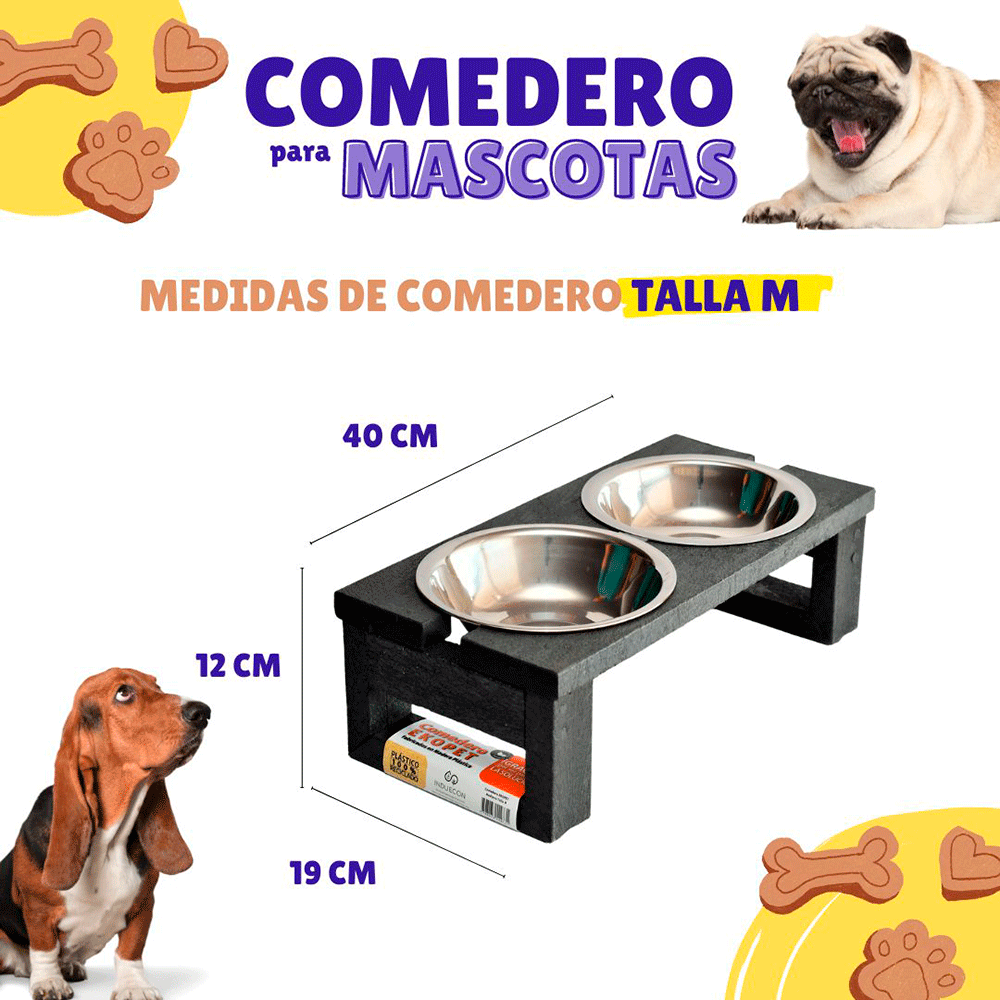 Comedero para mascotas medianas